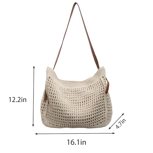 Beach Bag for Women Large Tote 2025 Woven Cotton Rope Vacation Essentials Waterproof Lightweight for Travel Shopping2