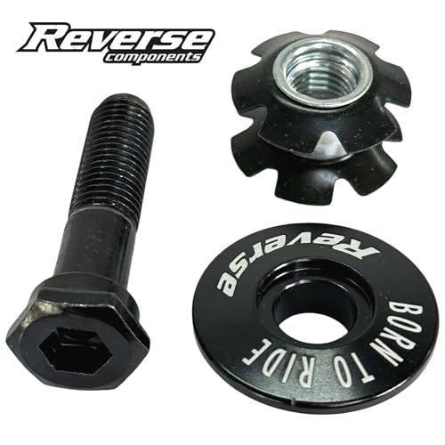 Reverse Alu Top Cap MTB Dirt Barspin Steuersatzkappe Freestyle Rotor M10 Hohl Schraube für Bremszug Leitung