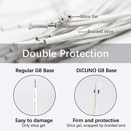 Dicuno G8 Base Wire Connector Socket, G8 Led Light Bulb Socket Adapter, Ceramic Bulb Holder, 10 Pack #TOP3