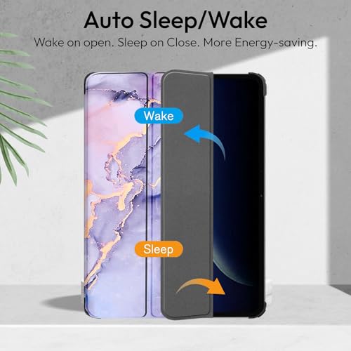 Image of Robustrion Cover for OnePlus Pad Go 2 12.1 inch Cover Case, Trifold Cover Case for OnePlus Go 2 Tablet Cover [Auto Sleep Wake Support] - Marble Lilac