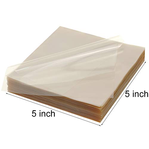 1000 Sheets Clear Cellophane Wrap Roll 5x5 Inches Candy Caramel and Chocolate Wrapper for Treats, Lollipop, Gummies, Saran Wrap& Cake Pop Making Supplies, etc - Thumbnail 5