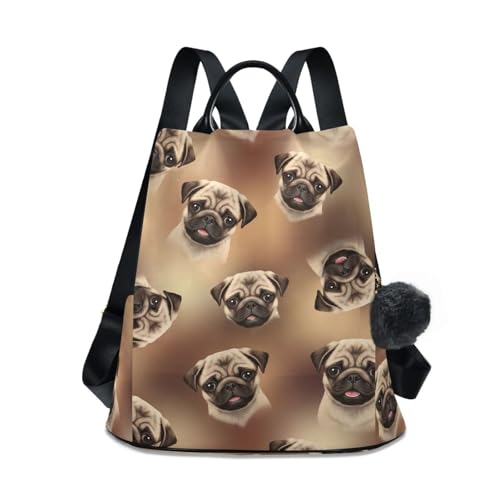 Sac à dos femme imprimé carlin - Finis les vols avec ce sac léger et sécurisé