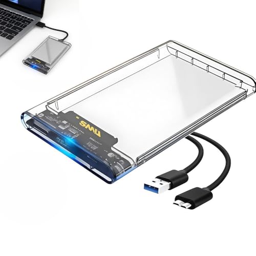 Case Externa Para HD Transparente USB 3.0 Sata 3.0 Suporta SSD e HD até 5TB Alta Velocidade Premium Compacto Plug Play Compatível Windows Mac