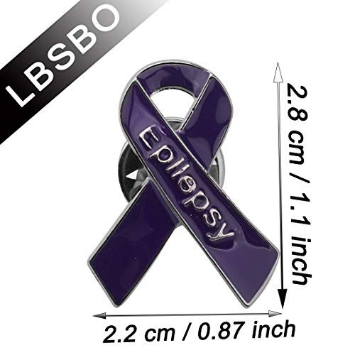 Epilepsy Purple Ribbon Pin Epilepsy Awareness Gift Purple Awareness Epilepsy Survivor Jewelry2