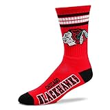 For Bare Feet FBF Detroit Red Wings 4 Stripe Crew NHL Socken Rot, L