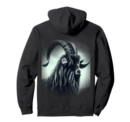 Mens Old Goat Intense Stare Funny Old Ram Pullover Hoodie