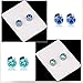 8 Pairs Magnetic Acupressure Slimming Earrings Non Piercing Acupressure Earrings for Weight Loss Crystal Magnetic Lymph Detox Earrings Fake Stud Earrings Set Unisex
