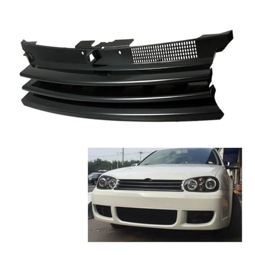 Parrilla delantera Golf 4 MK4 rejilla negra de capó para modelos GTI y R32 2