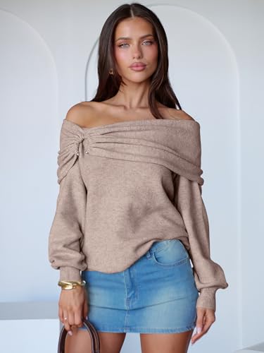 ANRABESS Womens Wool Blend Off The Shoulder Long Sleeve Soft Knit Sweaters 2025 Fall Outfits2