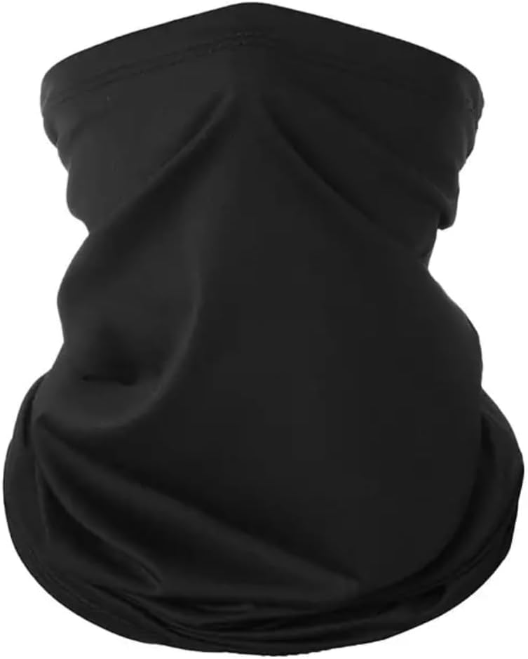 4 Pack Face Mask Neck Gaiter Bandana, Cooling Face Cover Neck Scarf (Black) - Image 5