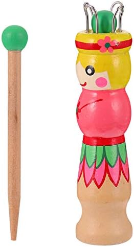 EXCEART French Knitter Knitting Spool Wood Knitting Tool Wood Yarn Knitting Doll Maker Carfts Wooden Knitter with Needle
