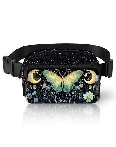 Image of Moth Fanny Pack Lightweight Belt Bag Fashion Waist Pouch | Waterproof, crossbody bags for women, sports, running, traveling, hiking