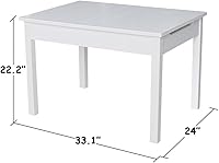 Vista 14 de IC International Concepts Juvenile Table with Lift-Up Top, Hidden Storage, Durable Wood Construction, Ideal for Playrooms and Classrooms - Java