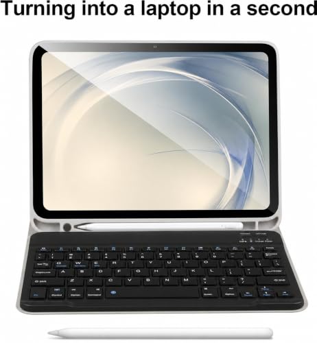 Image of RTSY Keyboard Case for Samsung Galaxy Tab A11+ / A11 Plus 2025 (11 Inch) & A9+ / A9 Plus 2023 (11 inch) with Multi Viewing Angle, Wireless Detachable Folio KB Cover with S Pen Holder-Grey /Black