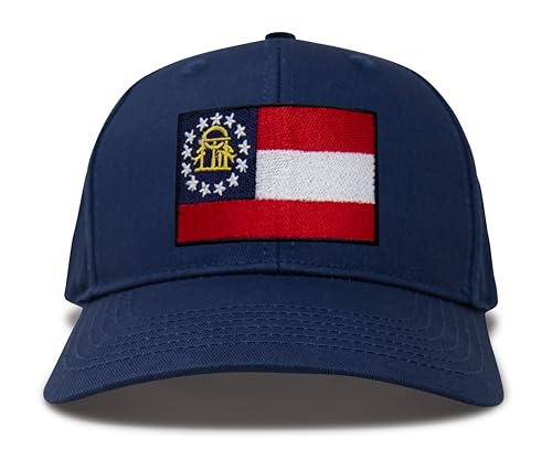 Image of International Tie State Hat for Men and Women, Adjustable Snapback Trucker Baseball Cap with Embroidered Patch