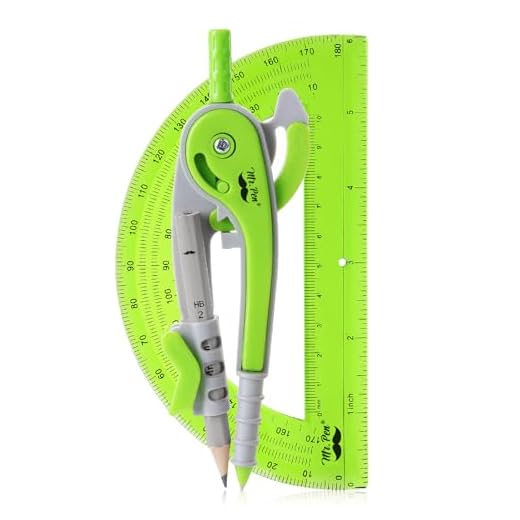 Mr. Pen- Compass and Protractor Set, Geometry Kit, Compass Protractor Set, Protractor, Compass for Geometry, Math Compass, Compass School, Math Compass and Protractor, Back to School Supplies