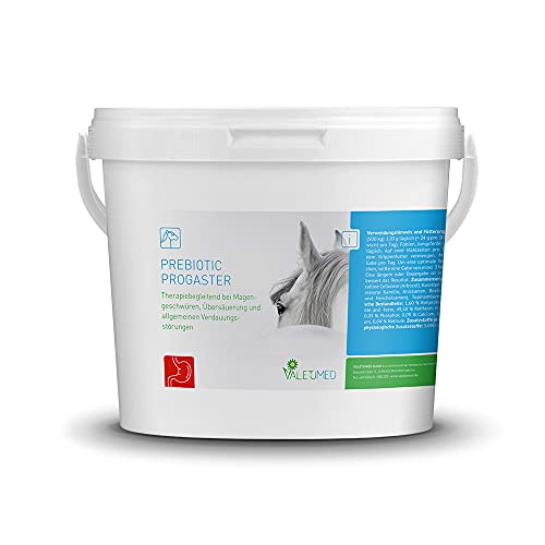 Valetumed PREBIOTIC PROGASTER, 2.000 g, Ergänzungsfutter für Pferde, bei Magengeschwüren und Übersäuerung, mildert die Folgen von Stressreaktionen im Magen, von Pferdekliniken und Tierärzten empfohlen Cover