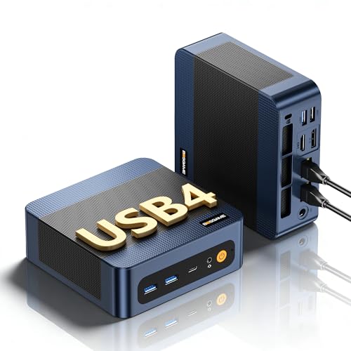 BOSGAME P3 Mix Gaming Mini PC, AMD Ryzen 7640HS (BIS 5,0 GHz), 32GB DDR5 RAM, 1TB PCIe4.0 SSD Small PC, USB4/DP/HDMI, 8K Triple-Display, Dual LAN, Wi-FI 6E, Bluetooth 5.2, Mini Computer