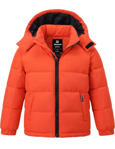 Image of wantdo Boys' Winter Coat Waterproof Puffer Jacket Parka with Removable Hood