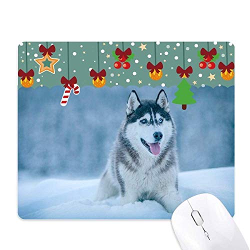 Alfombrilla de goma para ratón Snow Husky, el accesorio de perro ideal