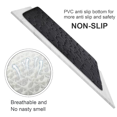 Tapis de bain lavable en machine grand format noir absorbant 91x61 cm - 6