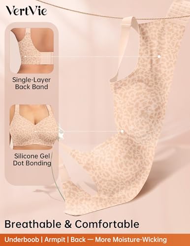 Image of Vertvie Jelly Bras for Women No Underwire Minimizer Support