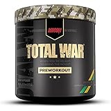 Redcon1 Total War PreWorkout - 30 Servings, Boost Energy, Increase Endurance and Focus,...