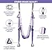 Yoga Trapeze Swing Set for Home & Outdoor | Easy Setup for Strength, Balance & Back Pain Relief | Adjustable Straps & 600lb Capacity, Includes Carrying Bag & Online Tutorials, Purple