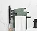 RRTYA Toallero giratorio negro con espacio para toallero de aluminio móvil para colgar en la pared perforada para baño (3 brazos)