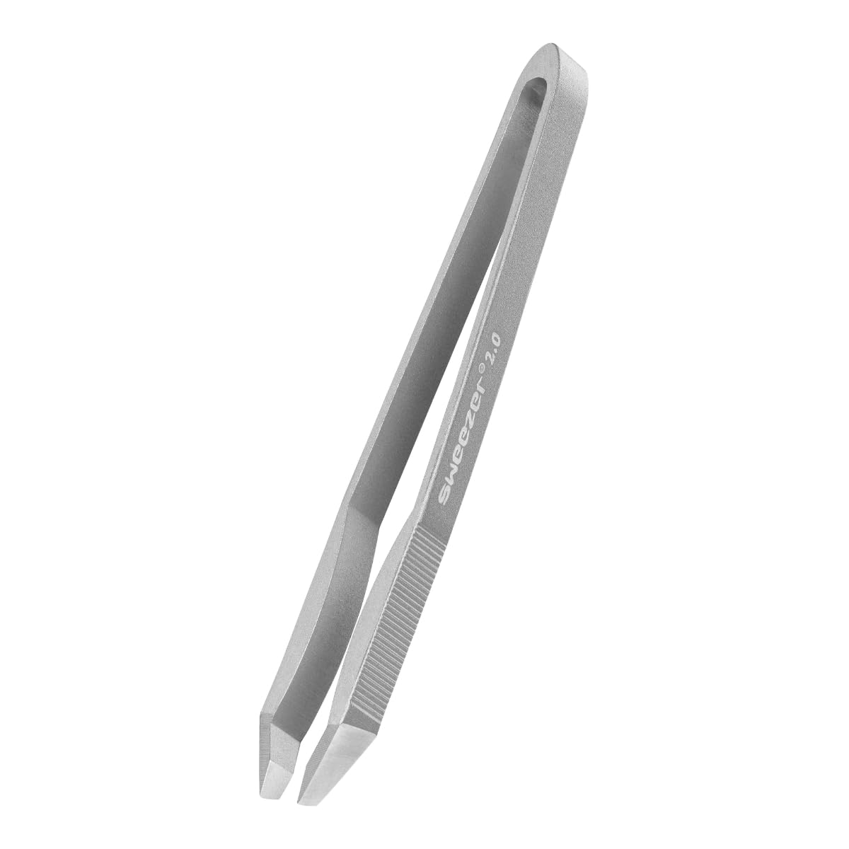 Rubis Silver Switzerland Tweezer Sweezer 2.0 - Slanted Eyebrow Tweezers - Handcrafted Precision Aluminium Eco Tweezers