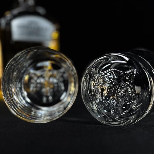 Image of Melbify Plain Wolf Whiskey Glass Gift Set | 6 pcs Set | 300 ML | Ultra-Premium | Imported | Luxurious | Ideal for Wedding Gifts, Anniversary, VIP and Corporate Gifts