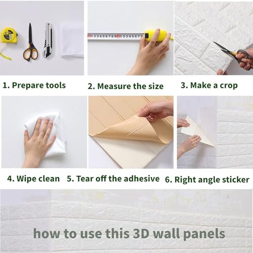Paneles decorativos 3D de madera de roble con 20 piezas autoadhesivas 5