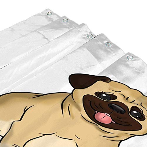 Rideau de douche de qualité supérieure en polyester beige durable 182x183 cm - 4