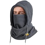 FEIKELUN Pasamontañas térmico de forro polar para hombre, pasamontañas de invierno, cálido, resistente al viento, calentador de cuello, cubierta de cara, capucha para motocicleta, esquí, correr