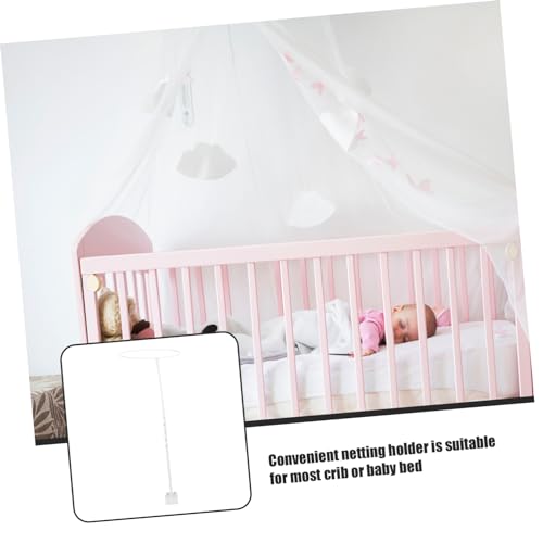 Support moustiquaire lit bébé universel ajustable en fer blanc - 6