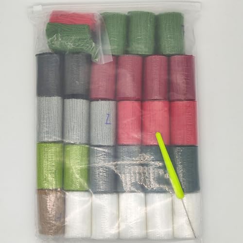 Image of Howie's Latch Hook Kits for Adults, DIY Christmas Latch Hook Kit Rug Crochet Yarn, Color Preprinted Pattern Embroidery Decoration(Christmas Tree in the Car, 19.69 x 14.96 inch)