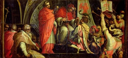 Impression d'affiches d'art Giorgio Vasari portrait sur toile premium de 60x90cm