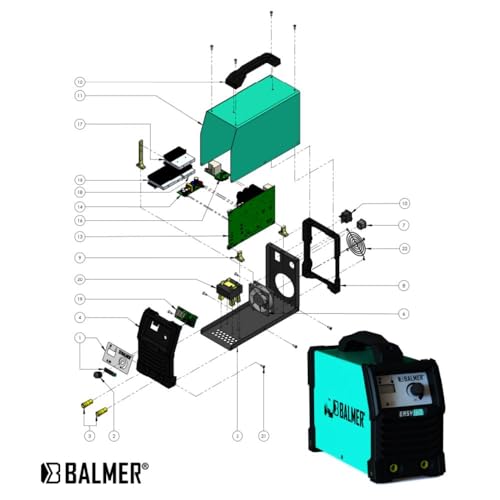 Máquina de Solda Inversora Mma Easy 160 20-160a 220v 30179553 Balmer