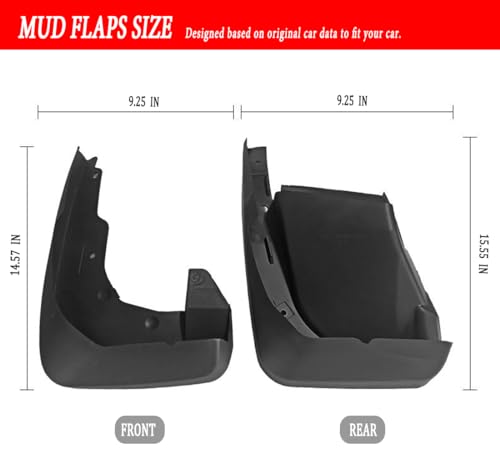 Image of Mud Flaps Mud Guards Fit for 2007-2011 Honda CRV, Front & Rear Mud Splash Guards Accessories - 4 Pc, Black