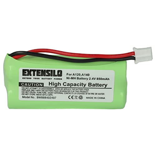 EXTENSILO Batería reemplaza V30145-K1310-X383 para teléfono Fijo o inalámbrico (850 mAh, 2,4 V, NiMH) Cover