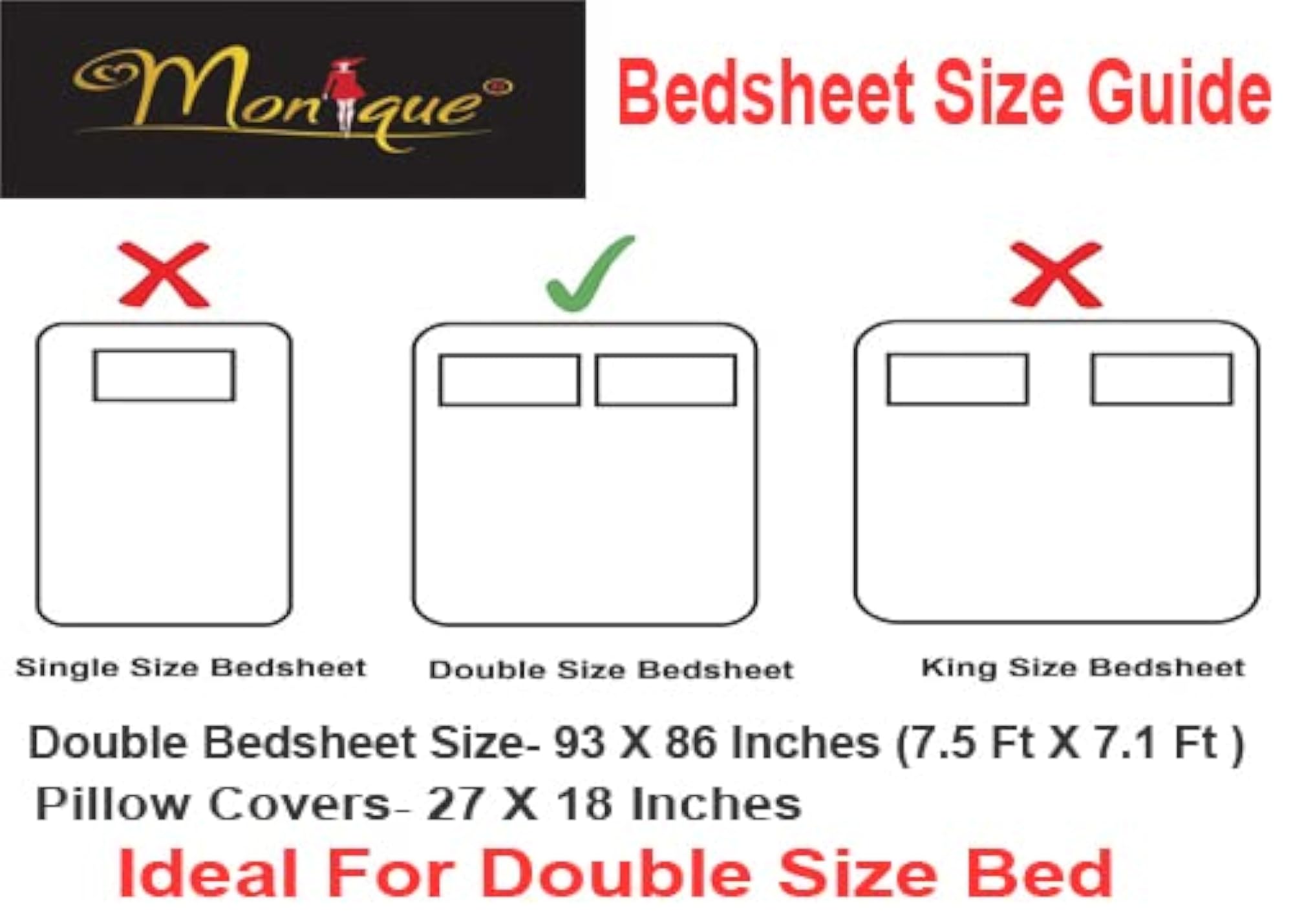 Cotton Double Bedsheet 144 TC, Soft & Breathable Bedding Set