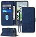 Compatible for Pixel 6a Case Wallet,[Kickstand][Wrist Strap][Card Holder Slots] TPU Interior Protective for Google Pixel 6a Case,PU Leather Folio Flip Cover for Google Pixel 6a - 5G (Blue)