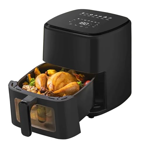 Extralink 1500W Airfryer 5L - Heißluftfritteuse mit 7 Kochfunktionen, Friteuse Heißluftfritteuse, 80°C bis 200°C, Energi...
