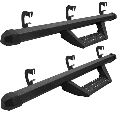 SMANOW Drop Down Running Boards Compatible with 2007-2018 Chevy Silverado/GMC Sierra 1500, 2007-2019 2500/3500 Regular/Standard/Single Cab. Black Side Steps Nerf Bars Made with Carbon Steel
