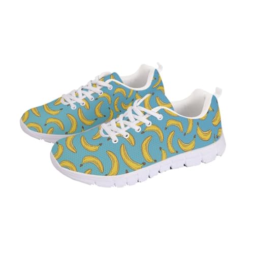 Image of GIFTPUZZ Mens Lace Up Athletic Trainers Running Sneakers Wedge Breathable Gym Lightweight Sports Tennis Shoes