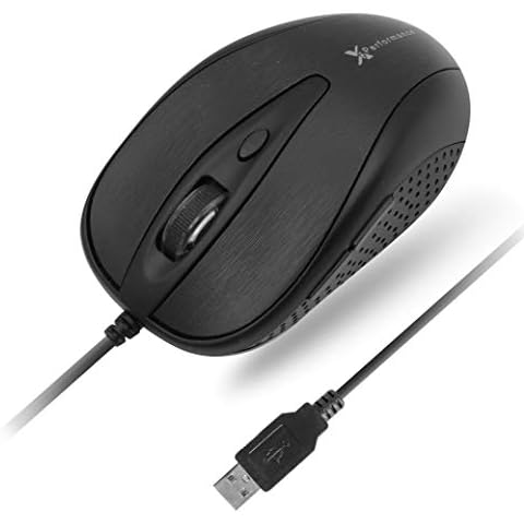 X9 Performance USB Wired Mouse for Laptop - (No Batteries Needed) 6 Button USB Mouse with Side Buttons and Up to 3200 DPI - Comfortable Soft Click Corded Mouse for Chromebook and PC/Mac - Matte Black Cover