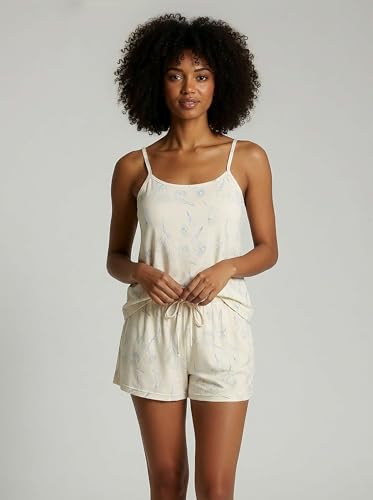 Image of Real Essentials 3 Pack: Women's Super Soft Pajama Set - Cute Cami Lounge Short and Top PJs Set (Available in Plus Size)