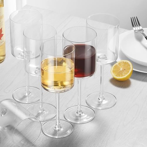 Image of Premium Wine Glasses 300ml, Set of 4 Long Wine, Burgundy Clear Glasses with Stem for Wedding Anniversary, Birthday, Gift (RKT-04, Set of 4)