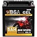 Produktbild BSA YB5L-B GEL Roller Batterie 12V 5Ah 100A/EN Motorradbatterie doppelte Lebensdauer entspricht 50512 CB5L-B 12N5.5-3B vorgeladen auslaufsicher wartungsfrei ersetzt 4Ah