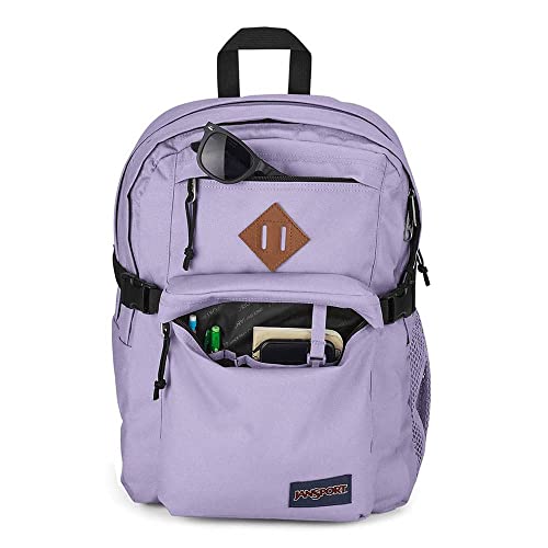 Image of JanSport Main Campus Backpack - Travel or Work backpack w 15-Inch Laptop Sleeve and Dual Water Bottle Pockets, Pastel Lilac